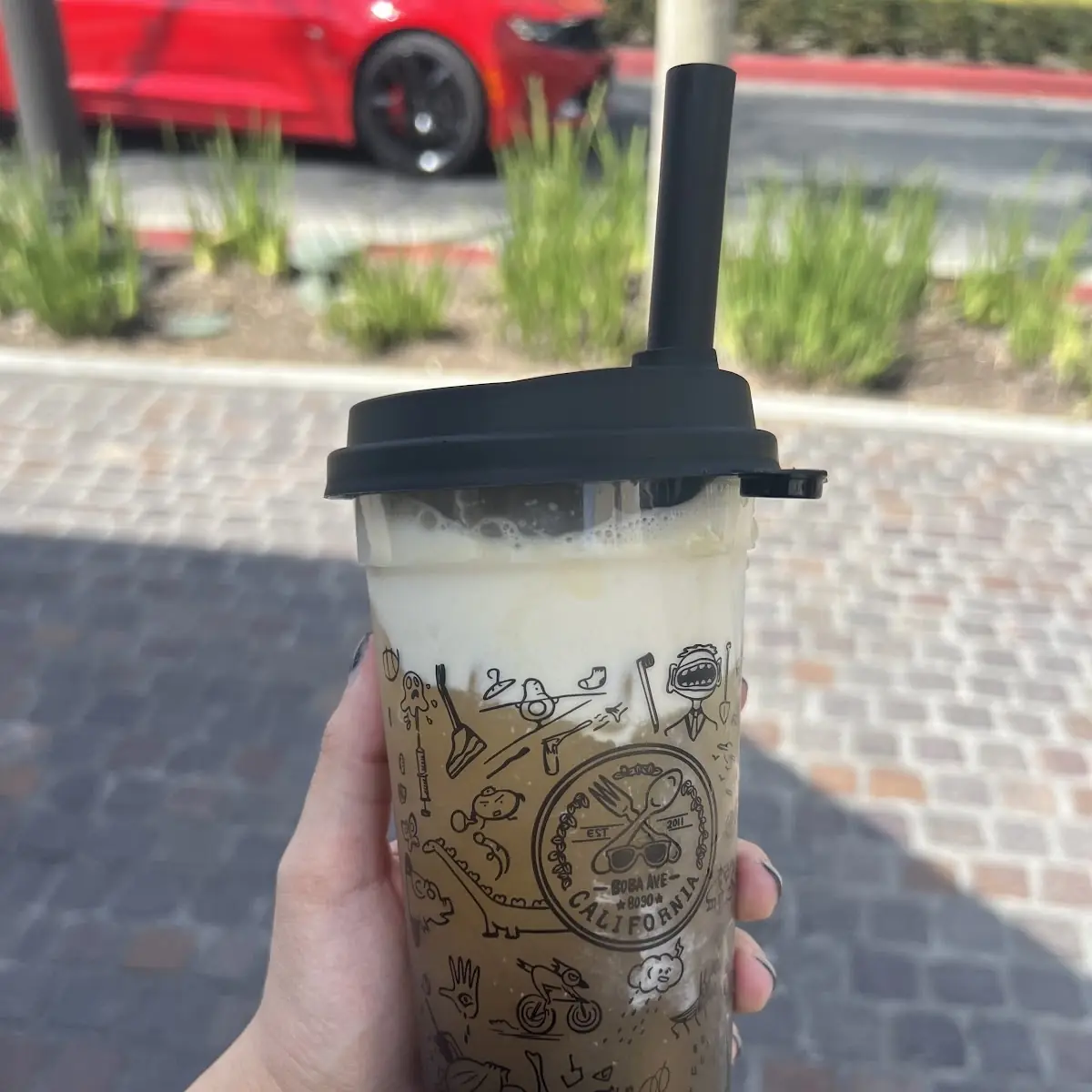 Cheese Foam Jasmine Green Tea with Boba