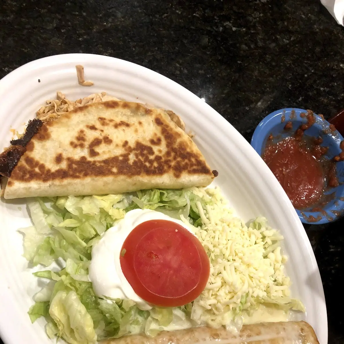 Chicken Enchilada and Chicken Taco
