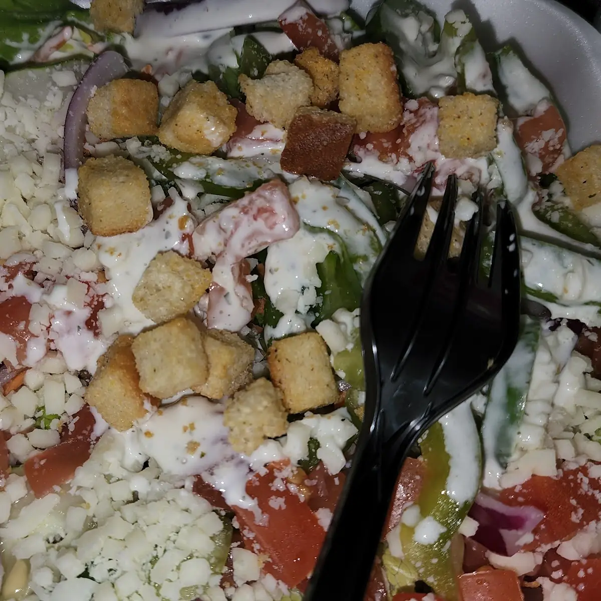 Garden Salad with Ranch Dressing