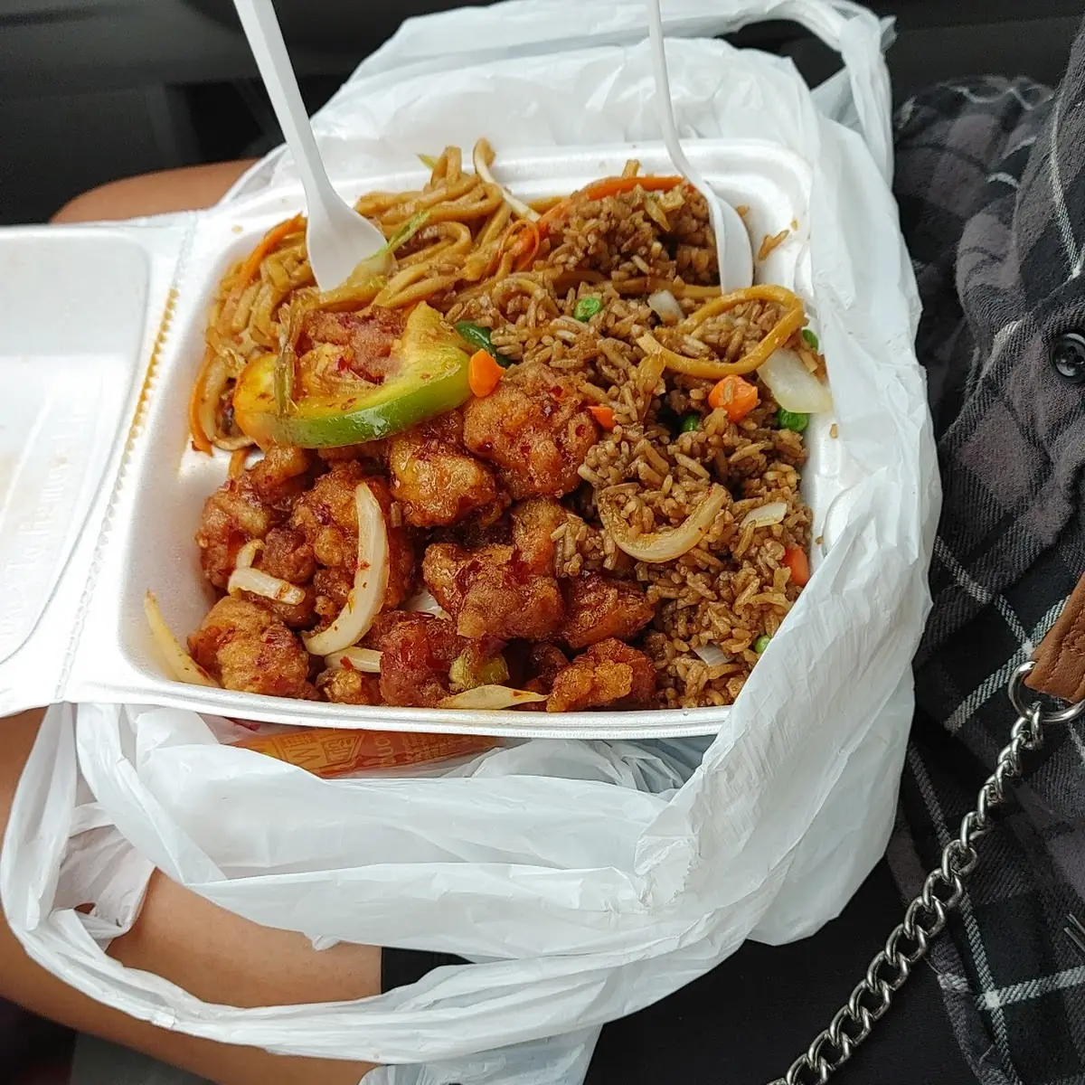 Lo Mein and Rice