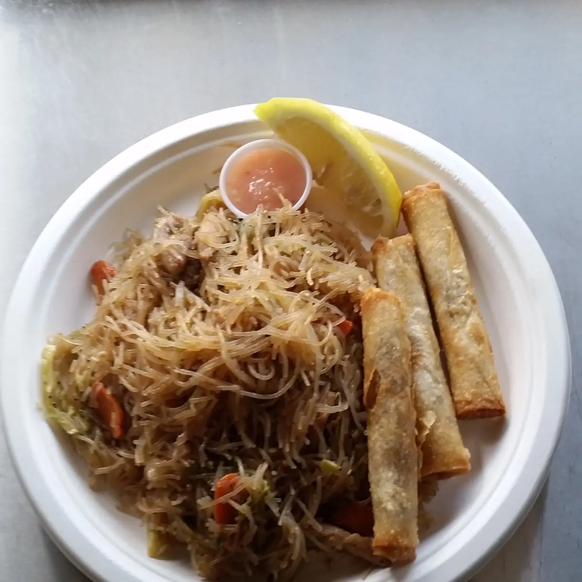Pancit with Lumpia