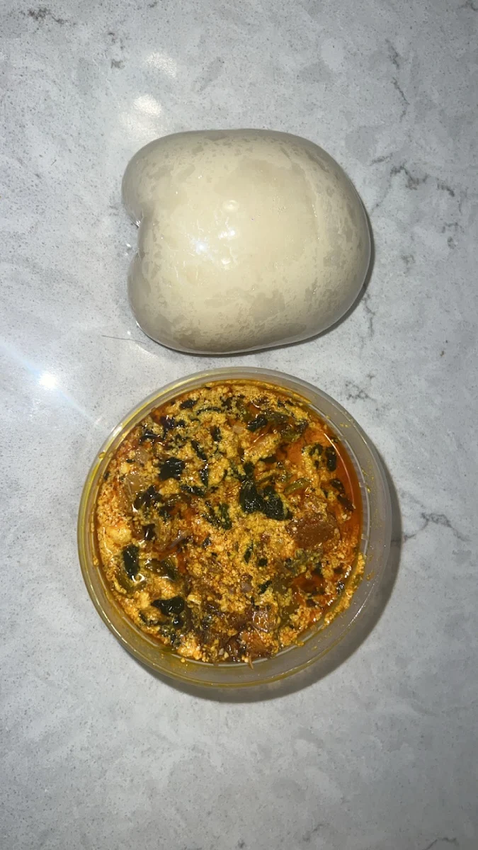 Egusi Soup with Fish and Poundo Yam, Merilyn's Kitchen