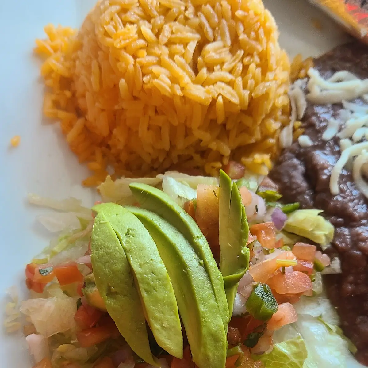 Taco Rice and Refried Bean
