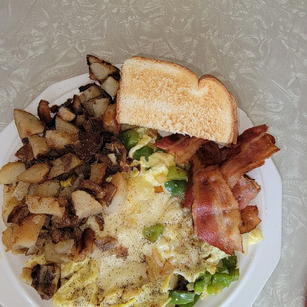 York Strip Eggs Toast & Potatoes