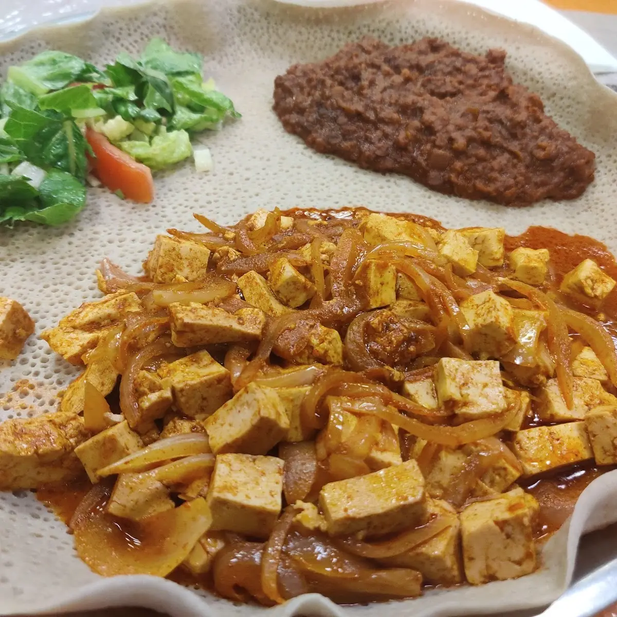 Tofu Tibbs & Misir Wot