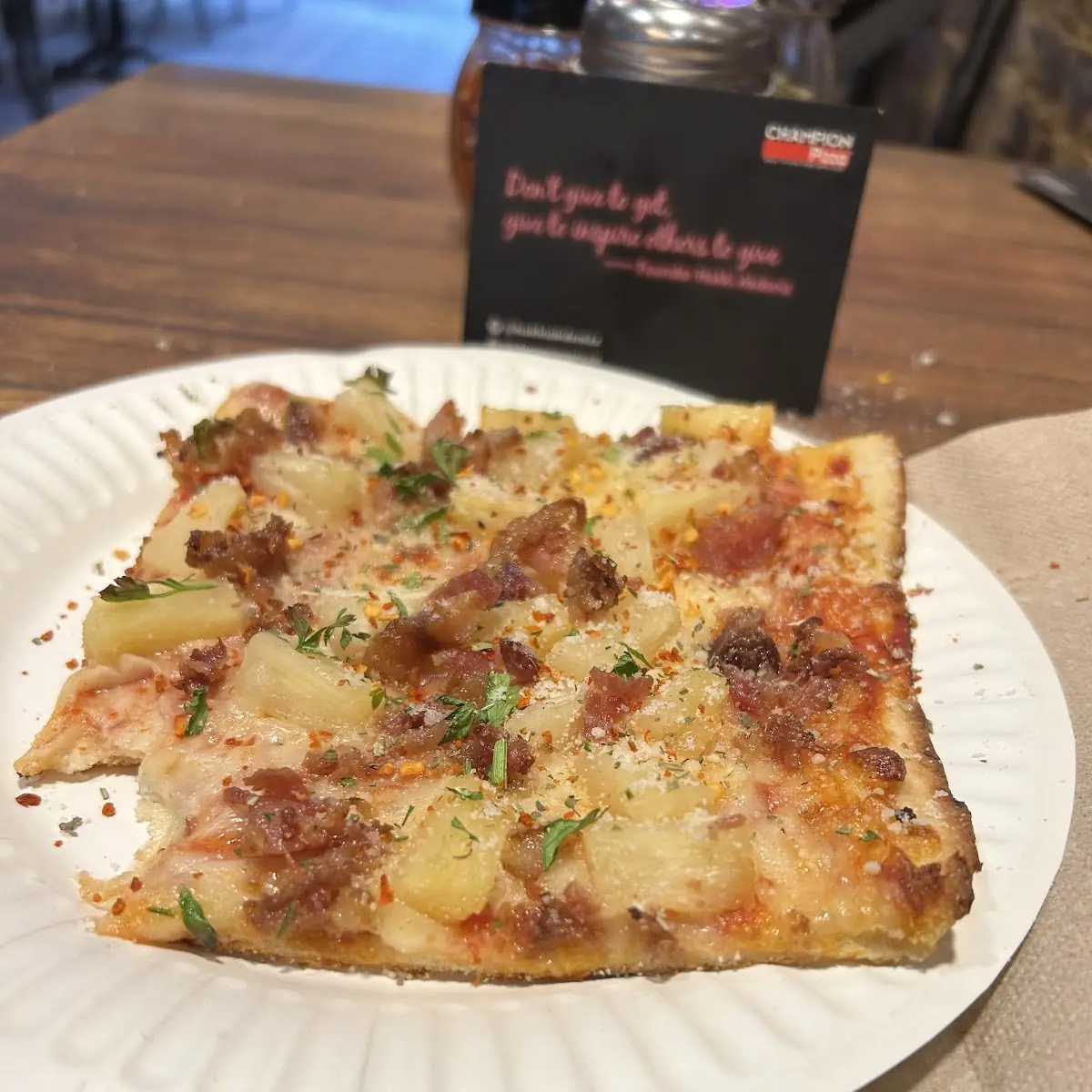 Bacon Pineapple Square Pizza