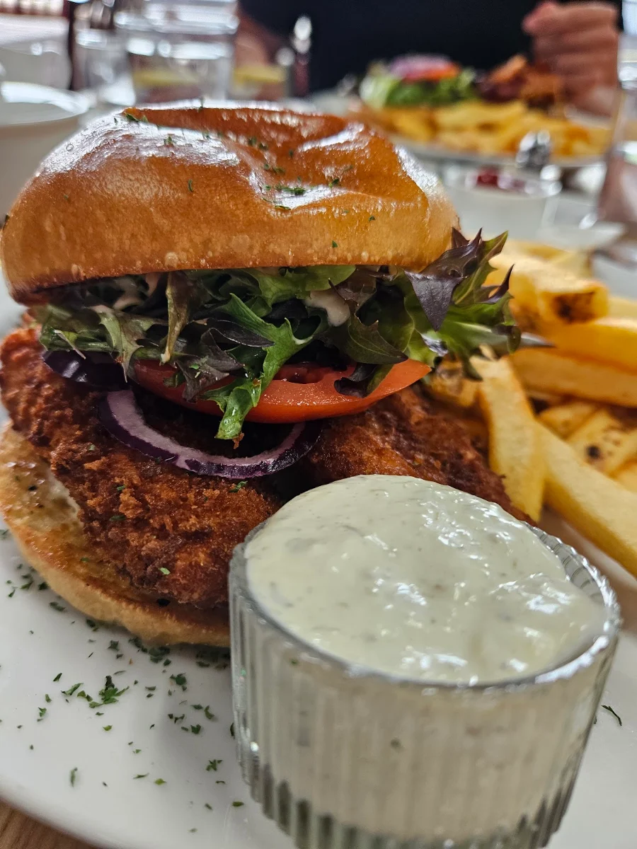 Fish Burger and Fries