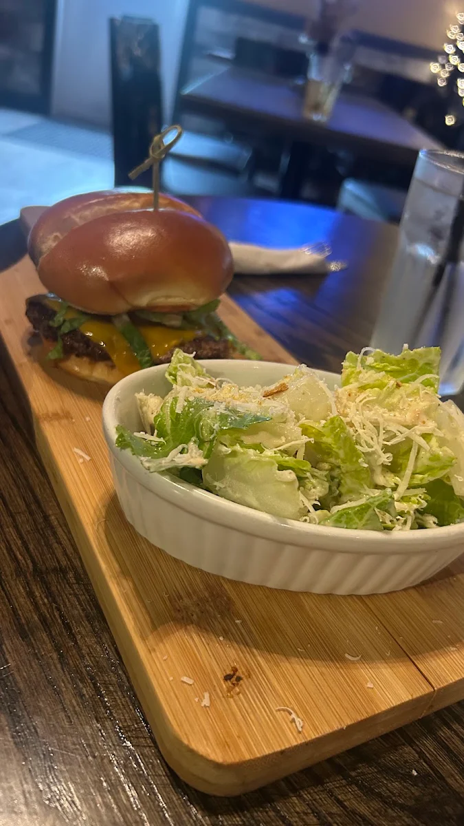 Stallone Burger with Salad, Stallones Kitchen + Bar