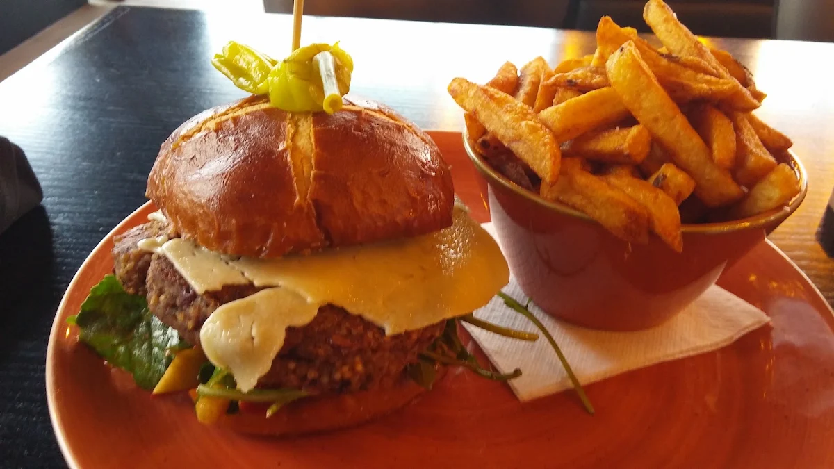 Quinoa and Black Bean Burger, Gabriel Pizza
