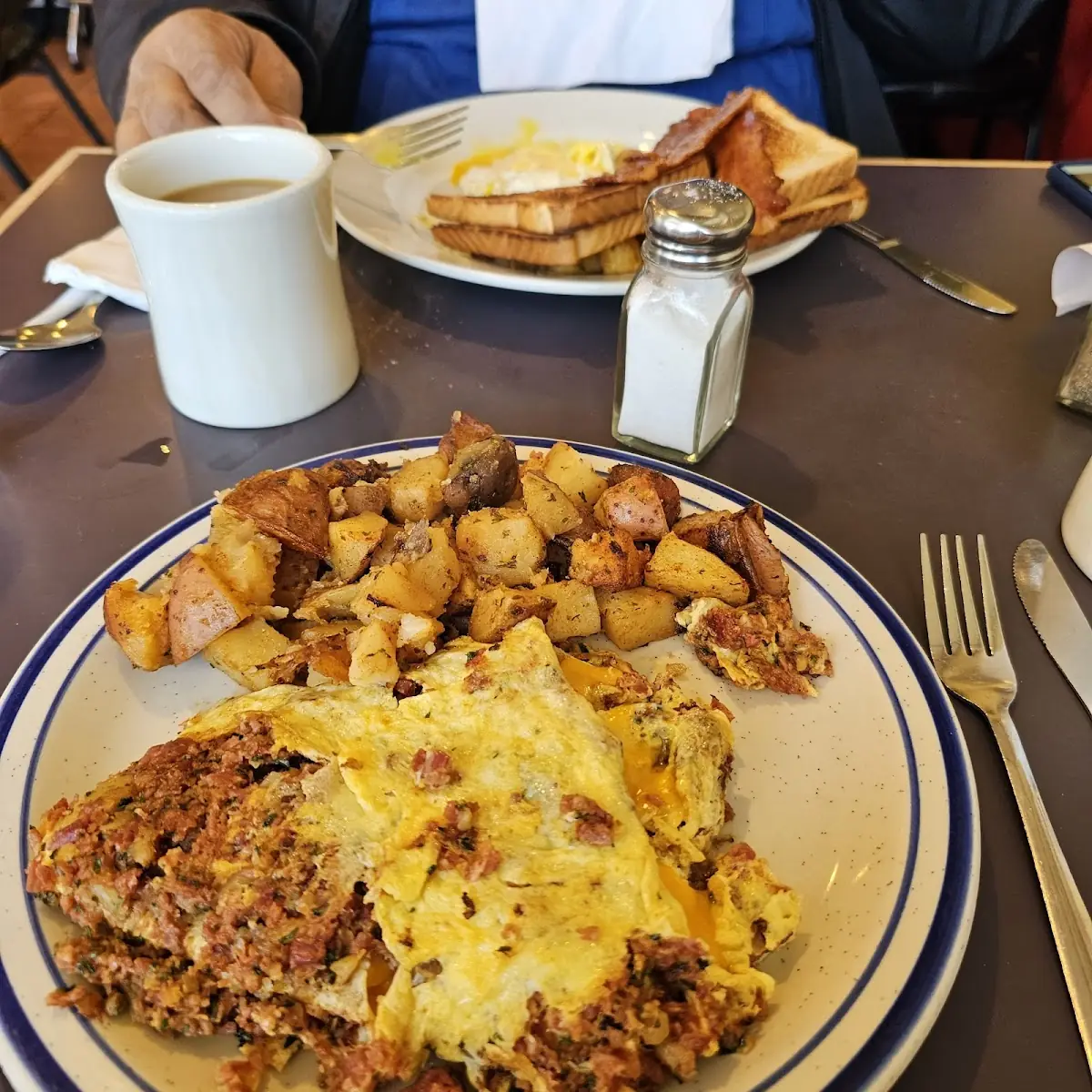 Corned Beef Hash Omelette and Cheese