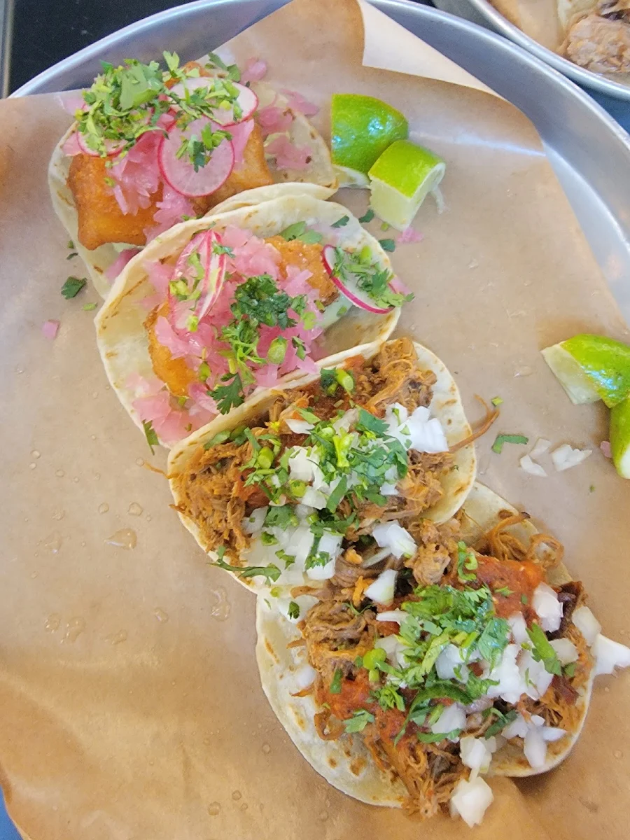 Squid Tacos Fish Tacos, Tacofino Ocho (Mount Pleasant)
