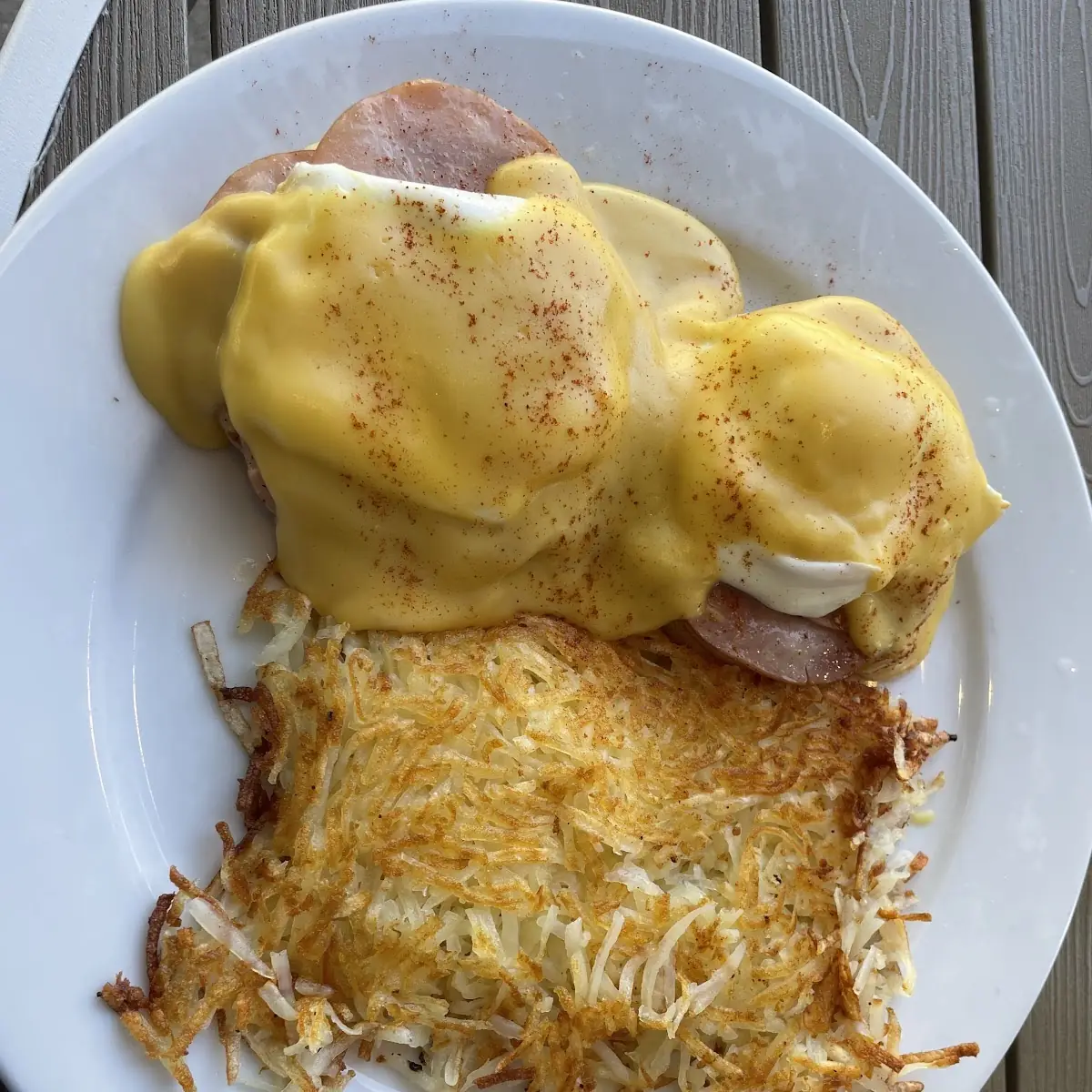 Eggs Benedict with Hash Browns