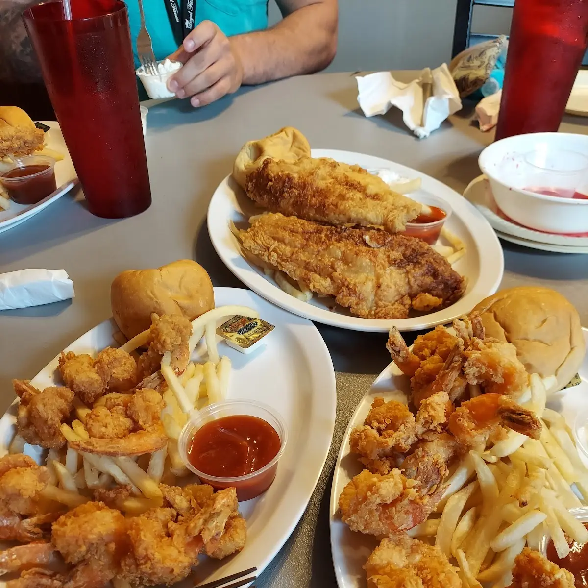 Catfish Fillet and Breaded Shrimp