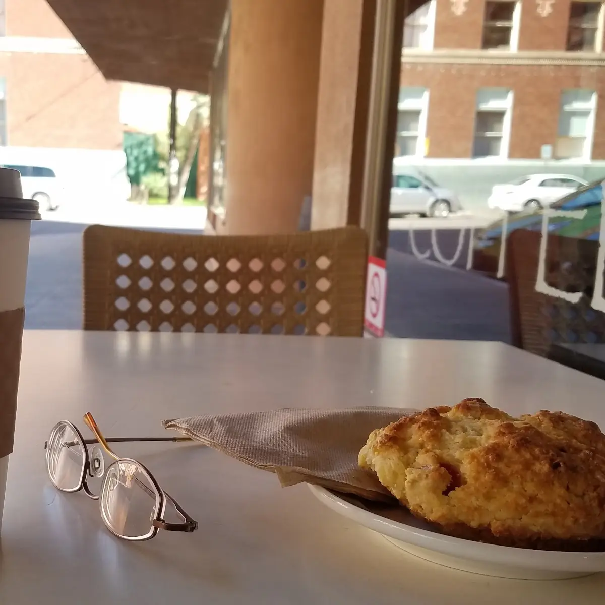 Mocha and Cranberry Orange Scone