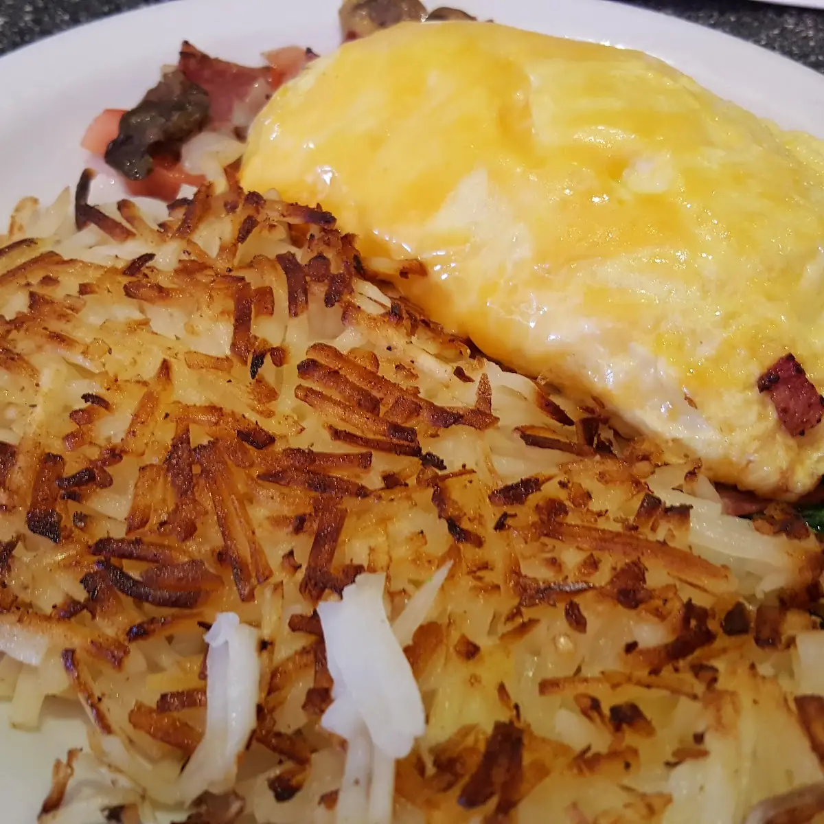 3 Eggs Meat Lovers Omelet with Hash Browns