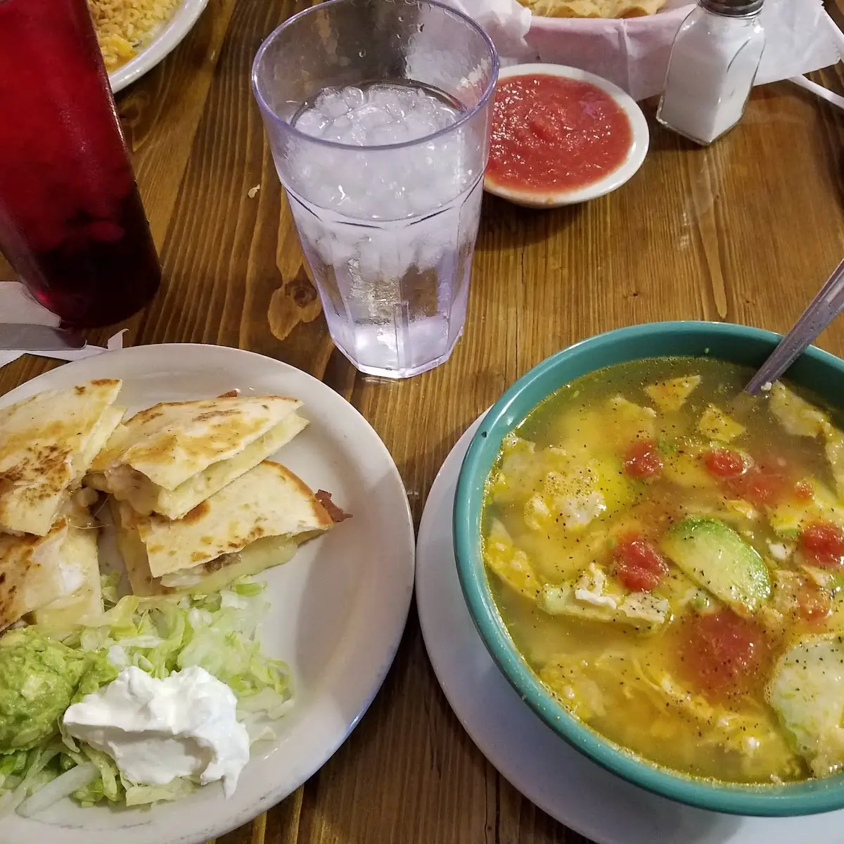 Shrimp Quesadilla & Tortilla Soup