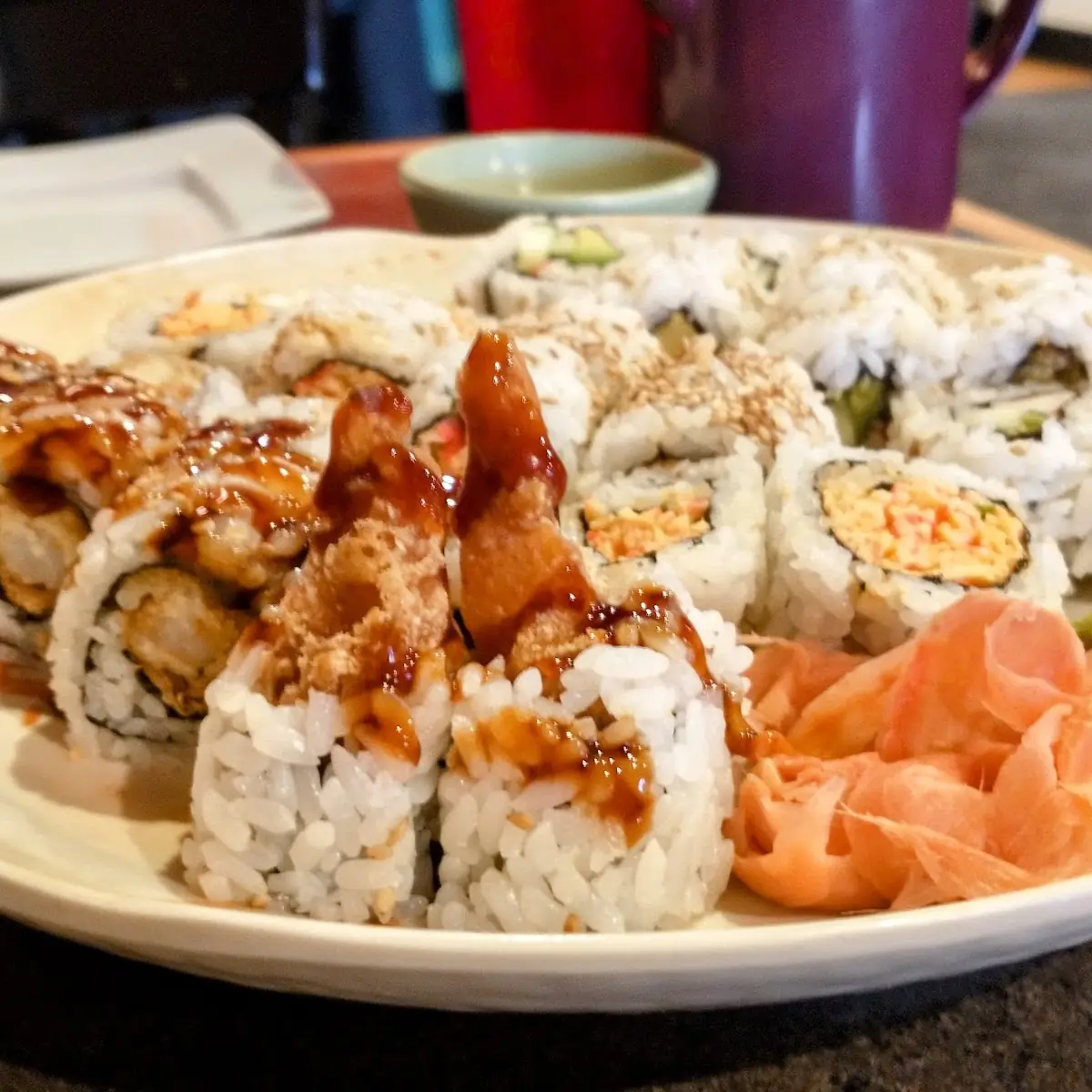 Tempura Shrimp Roll Spicy Crab Roll California Roll