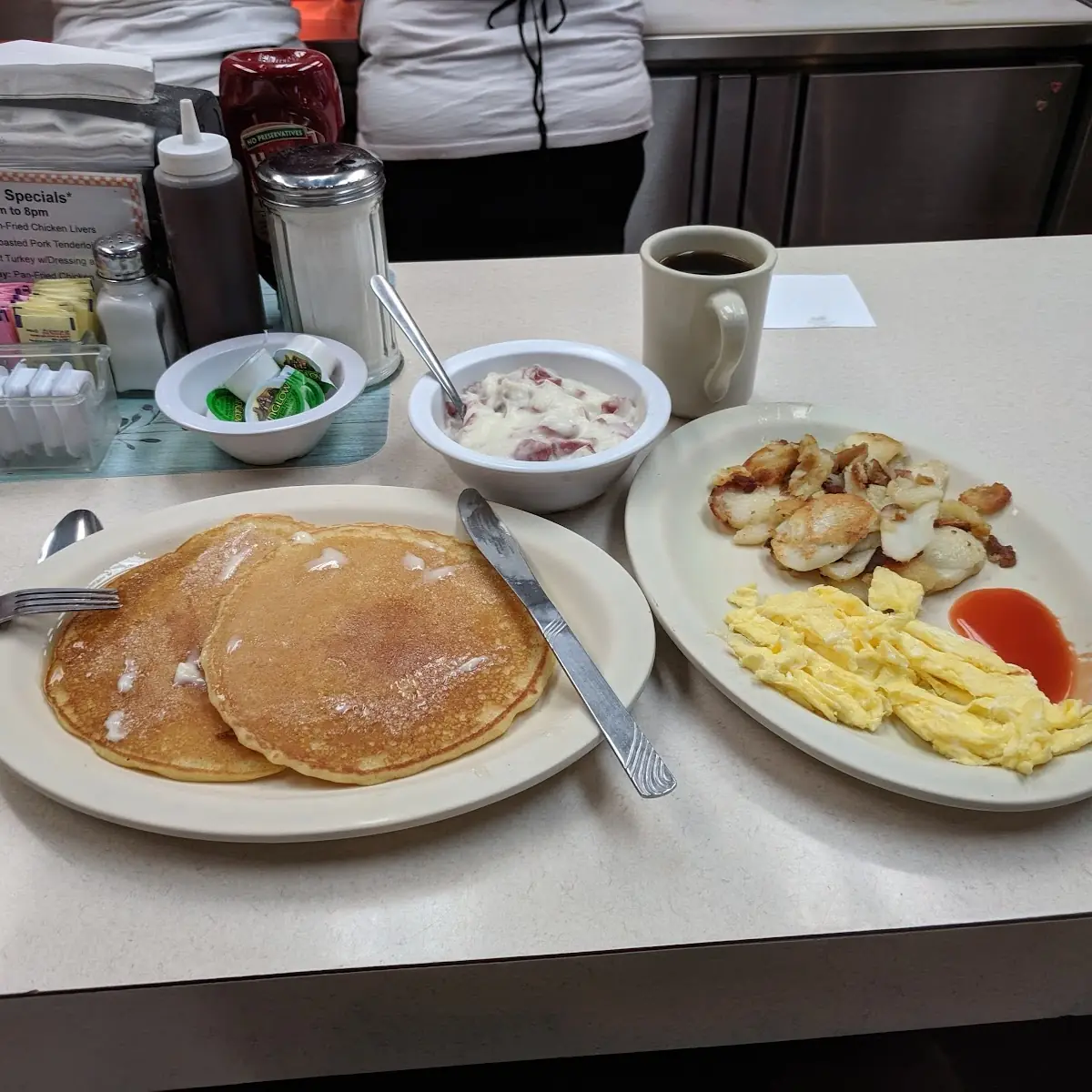 Eggs and Pancake Combo