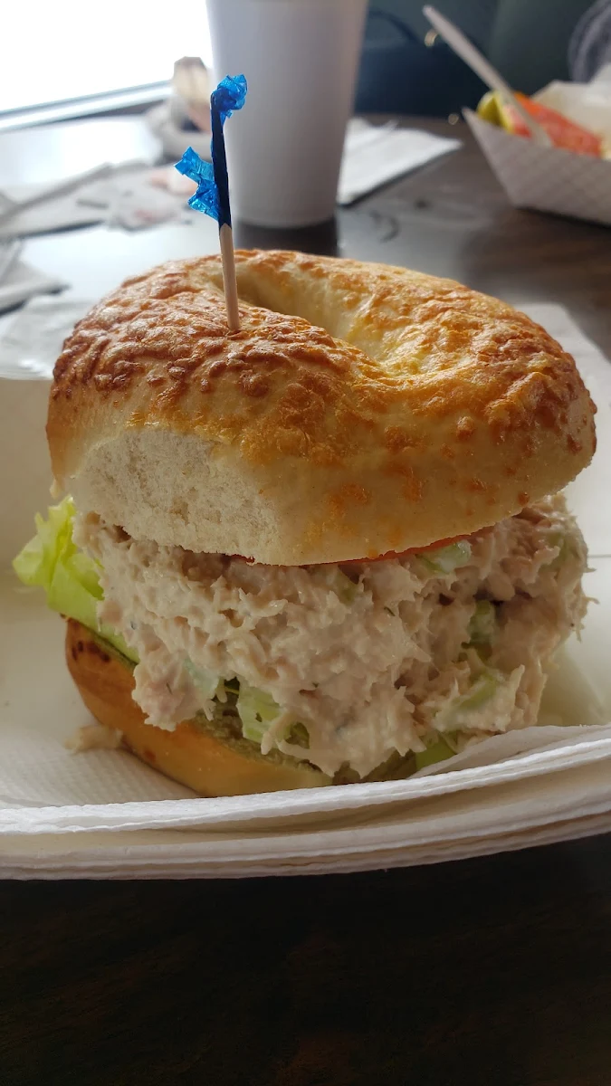 Chicken Salad on Bagel Sandwich