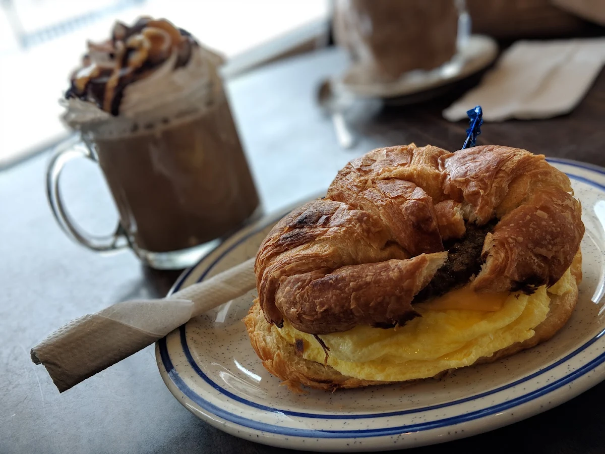 Egg Sausage and Cheese Croissant