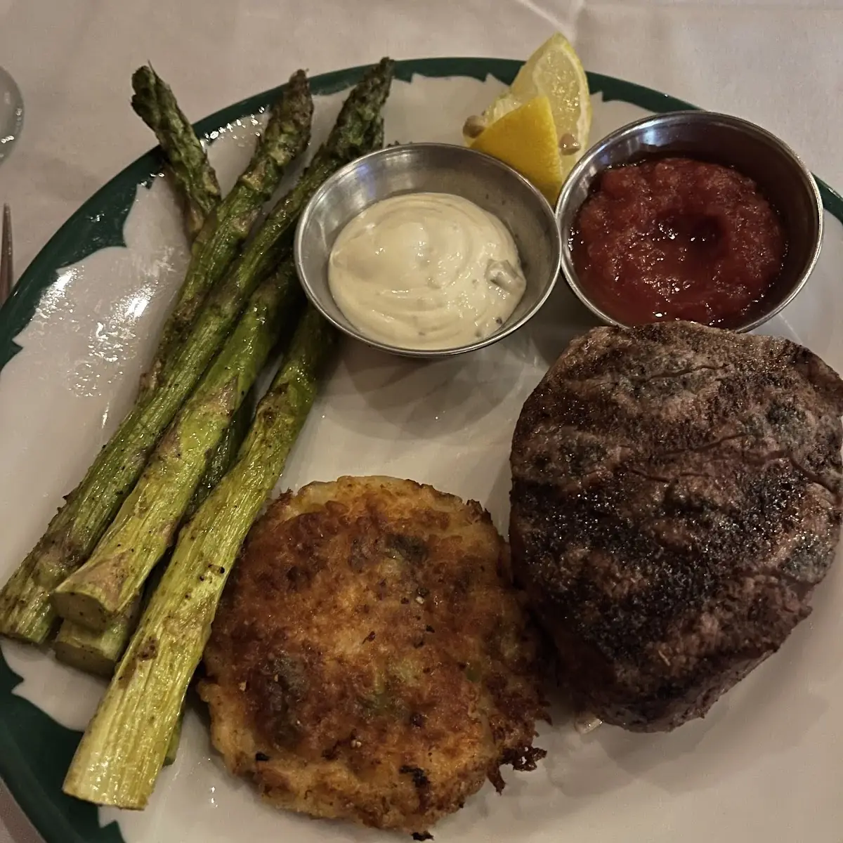 Crab Cake and Filet