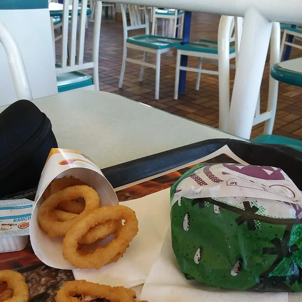 It's an Onion Ring and a Green Burger
