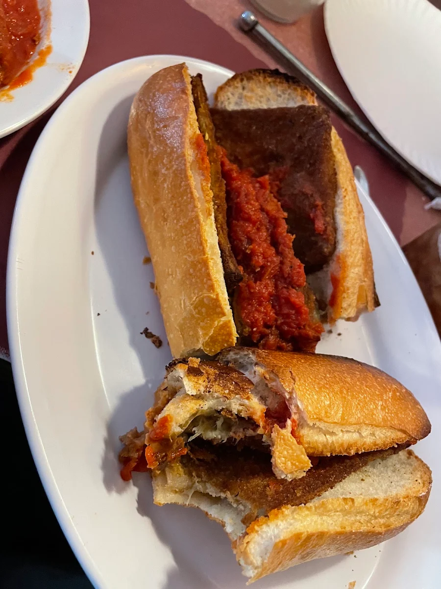 Eggplant Parmigiana Sandwich