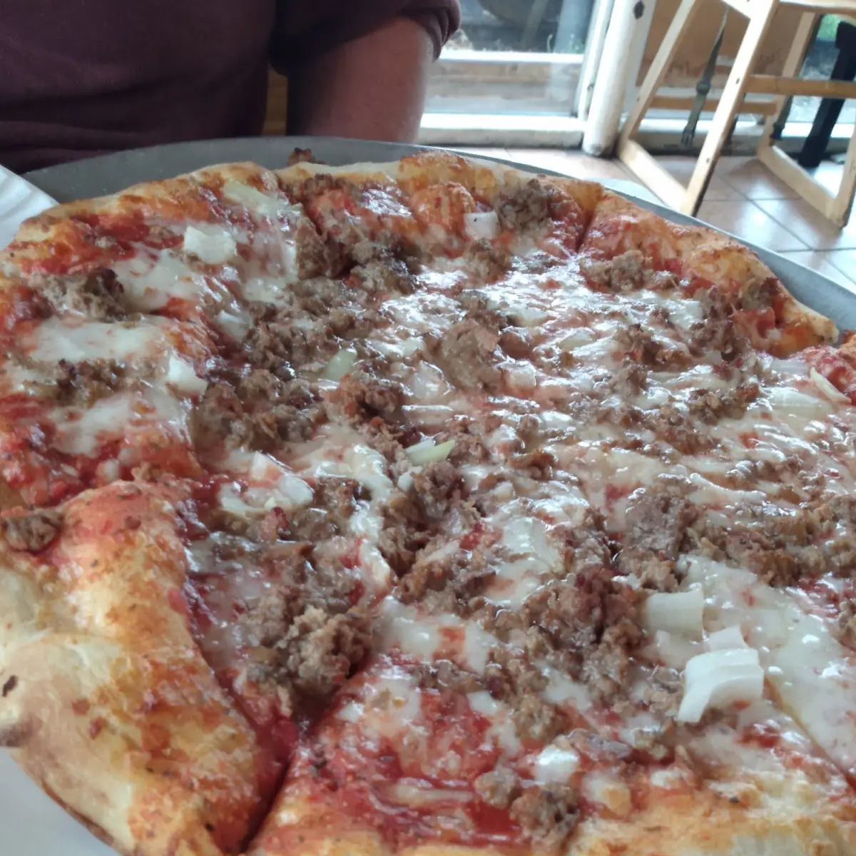 Philly Cheese Steak Pizza Slice