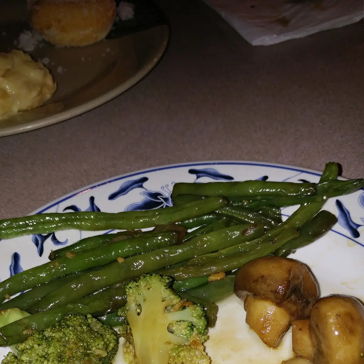 Broccoli Mushrooms & Green Beans