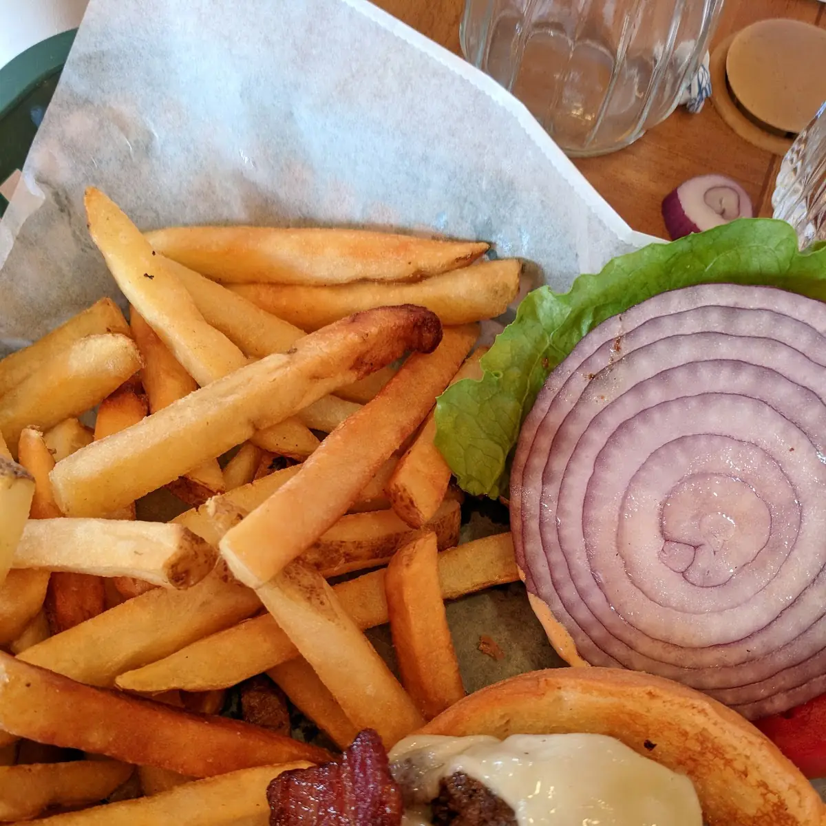 Bacon Burger on GF Bun