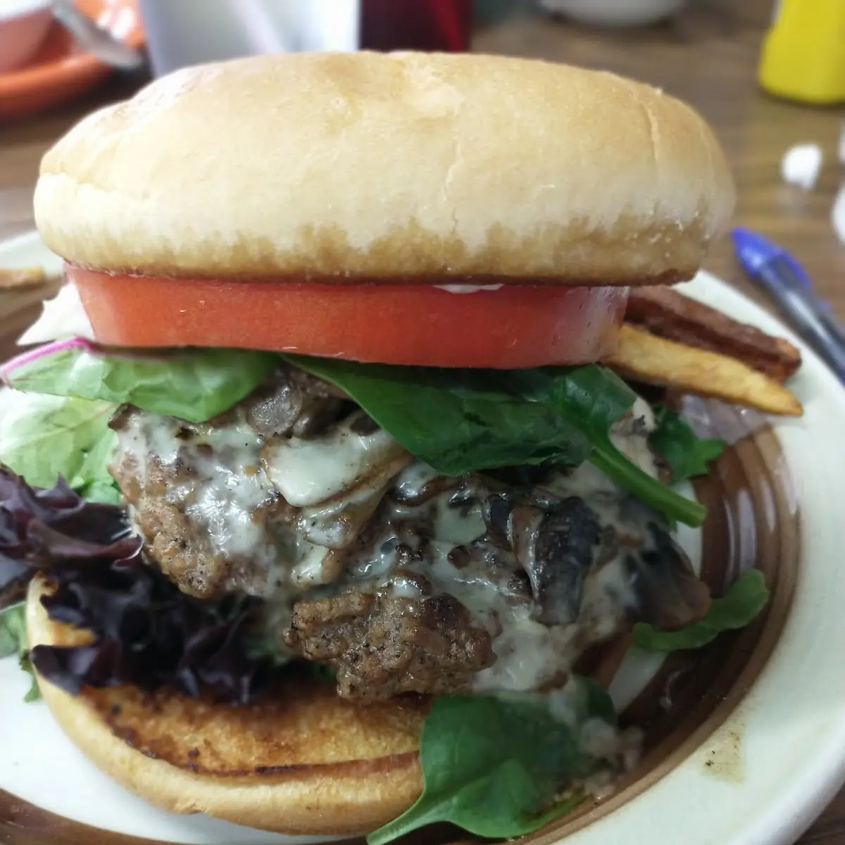 Mushroom Swiss Burger