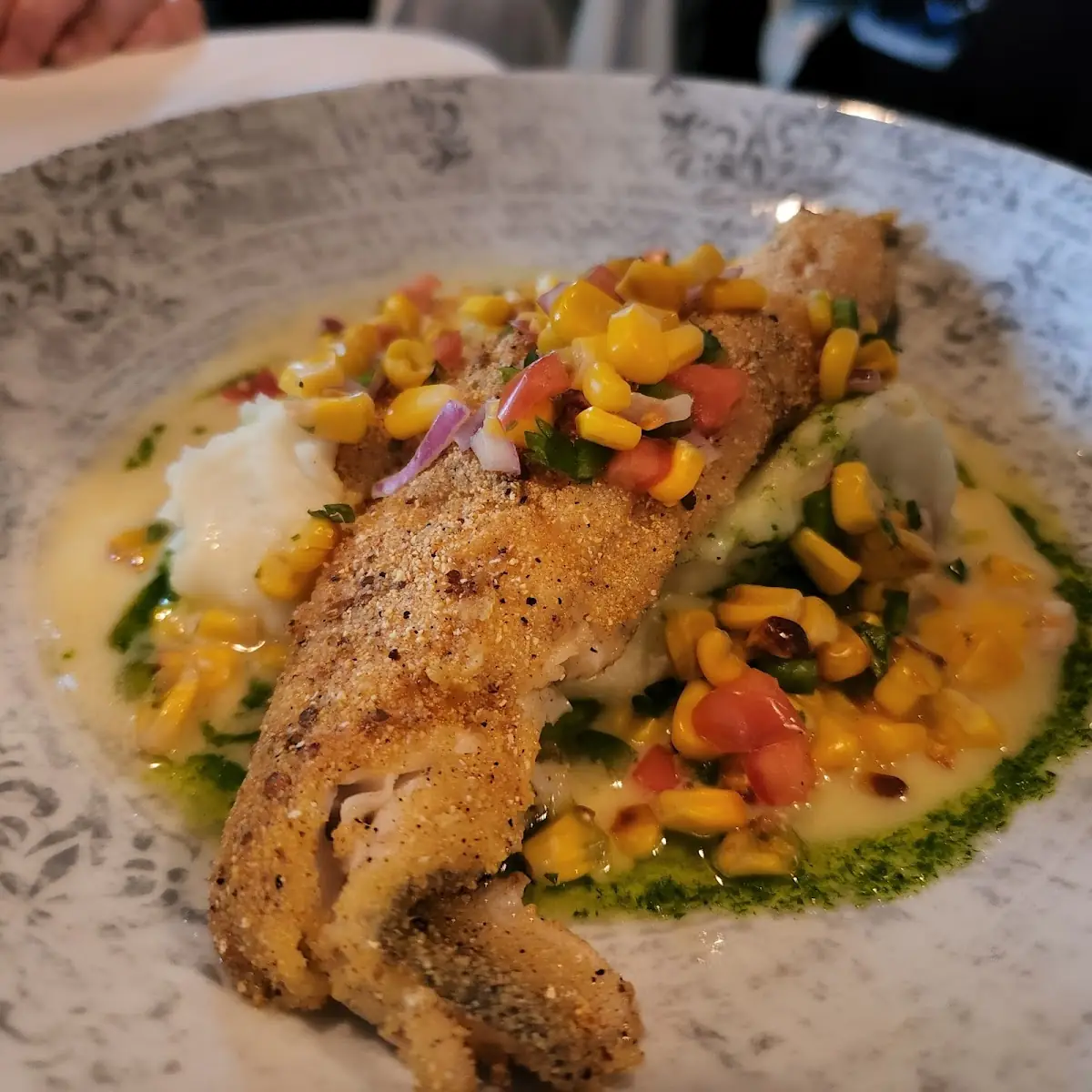 White Fish with Corn Salsa