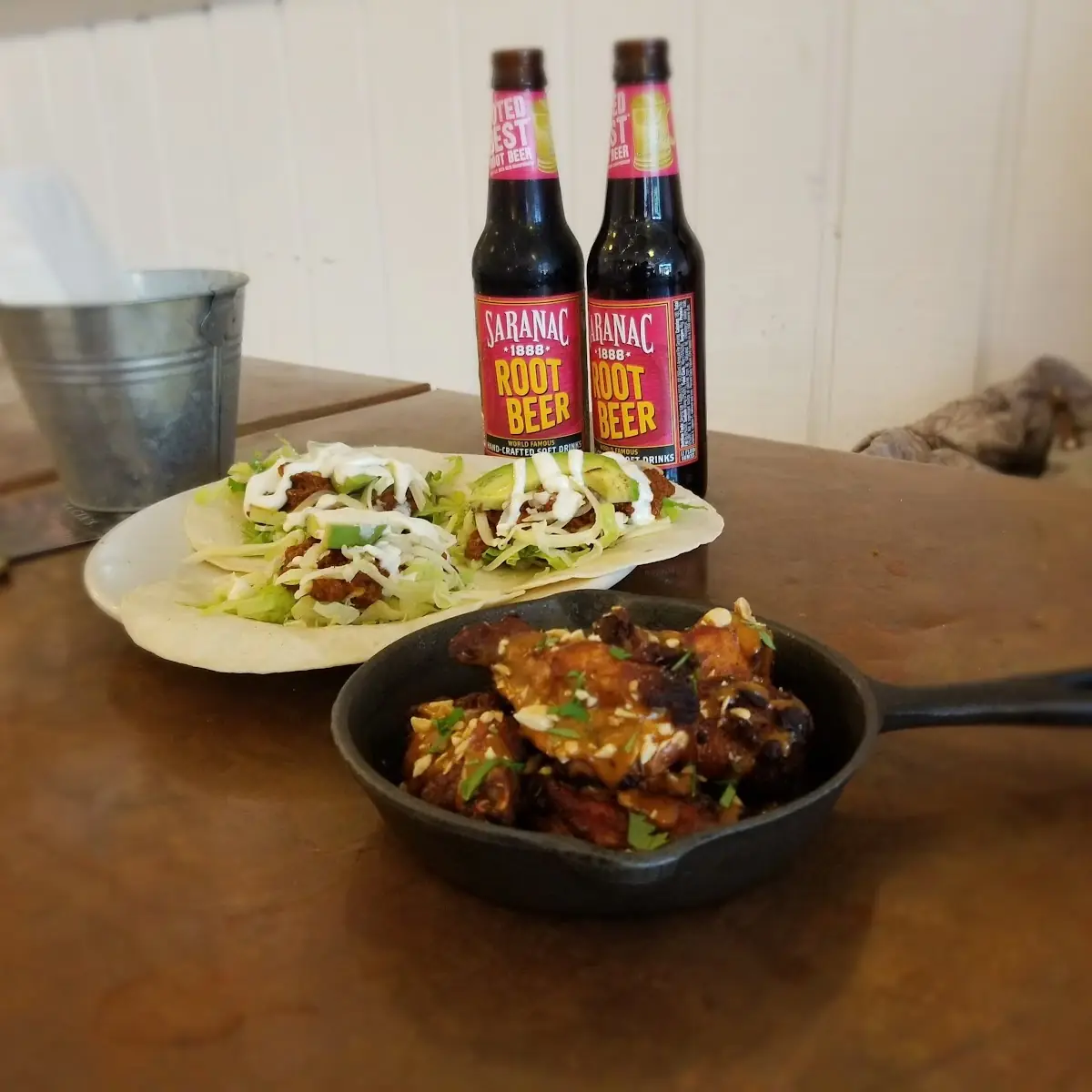 Chipotle Beef Tacos and Curry Chicken Wings