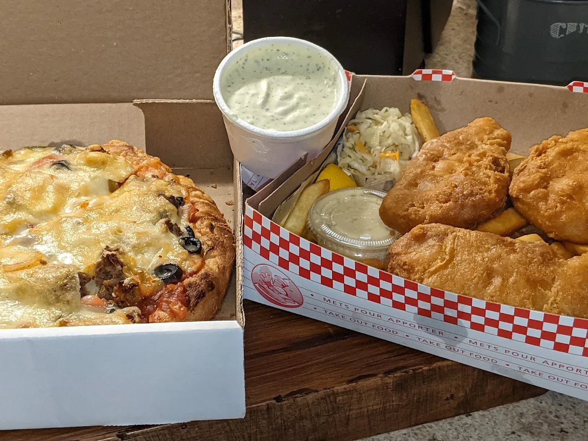 Mexican Pizza and Fish and Chips