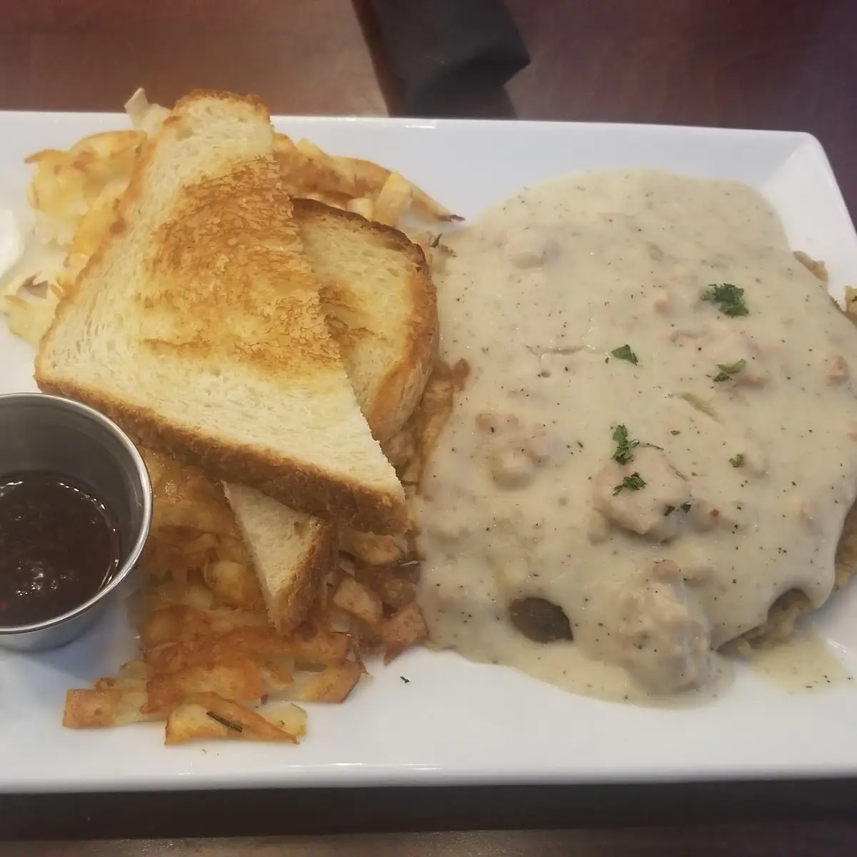 Country Fried Steak and Eggs