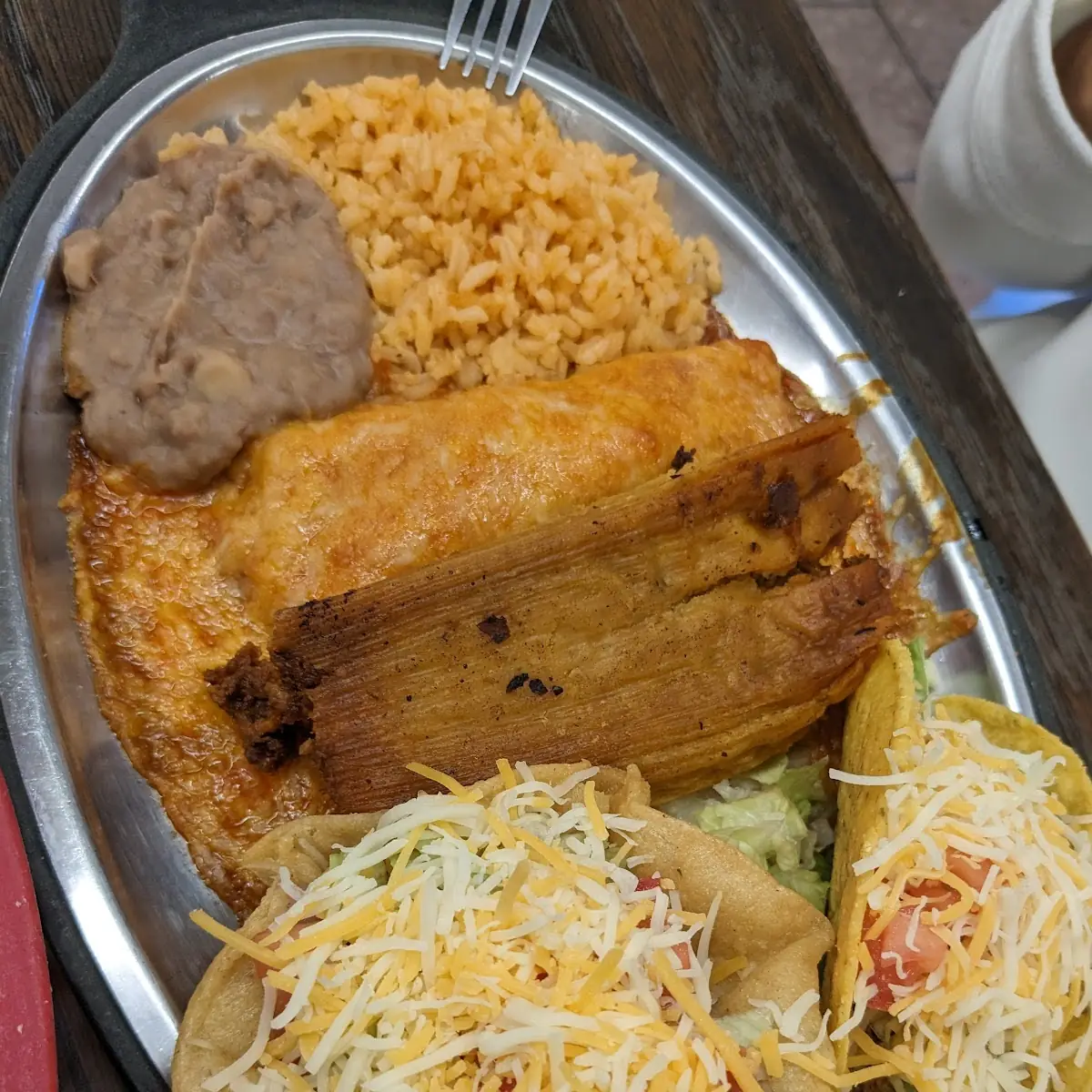 Taco Tamale and Enchilada
