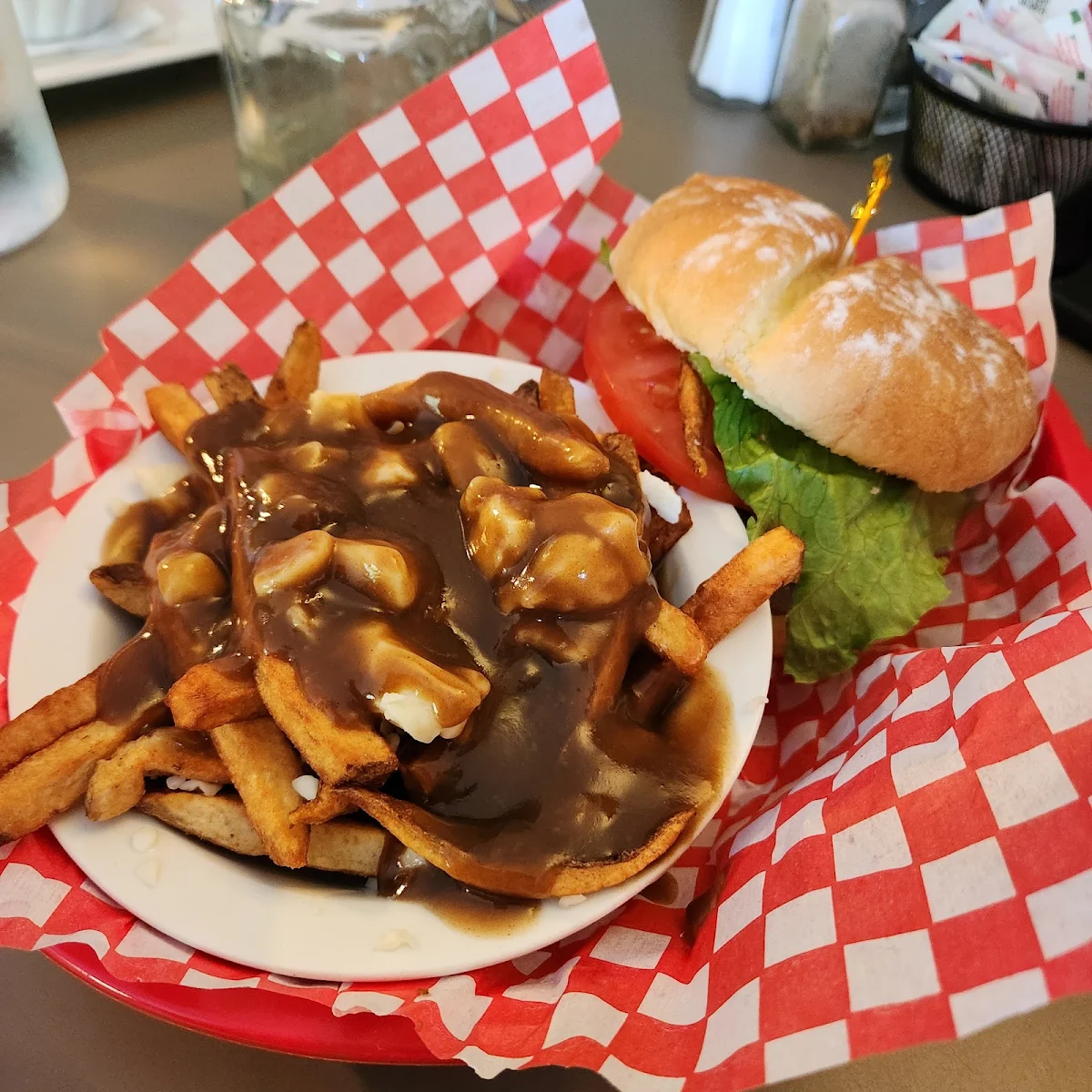 Poutine and Rueben Burger, Muddy Waters Restaurant