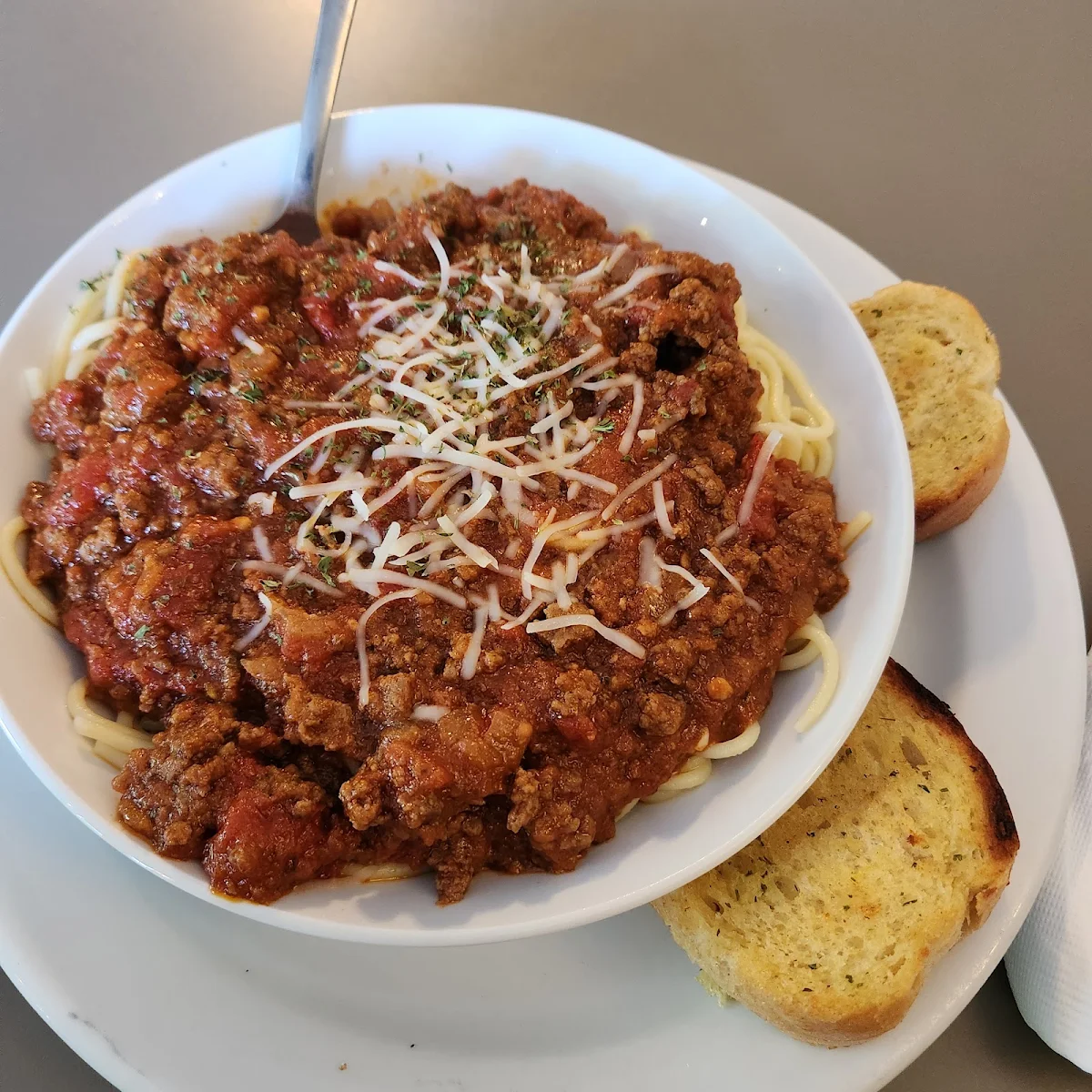 Spaghetti, Muddy Waters Restaurant