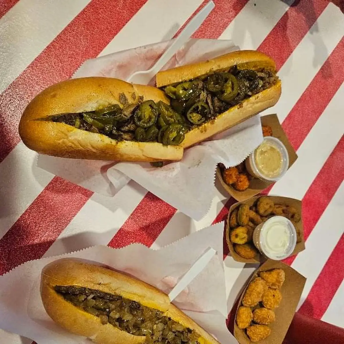 Philly Cheesesteak with Onions and Peppers