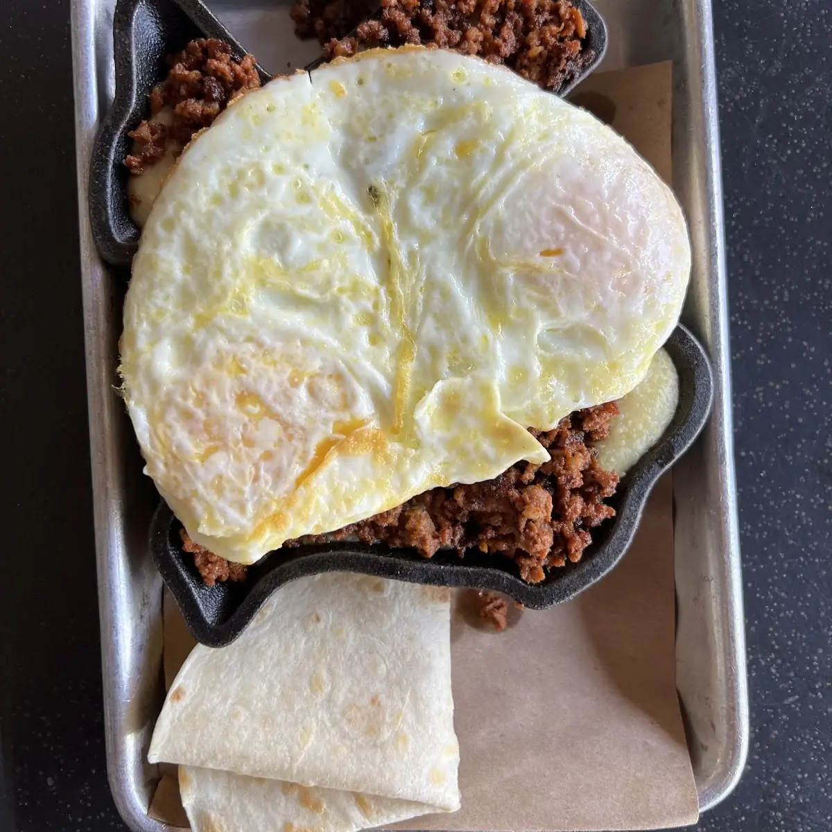 Chicken Fried Steak Breakfast Burrito