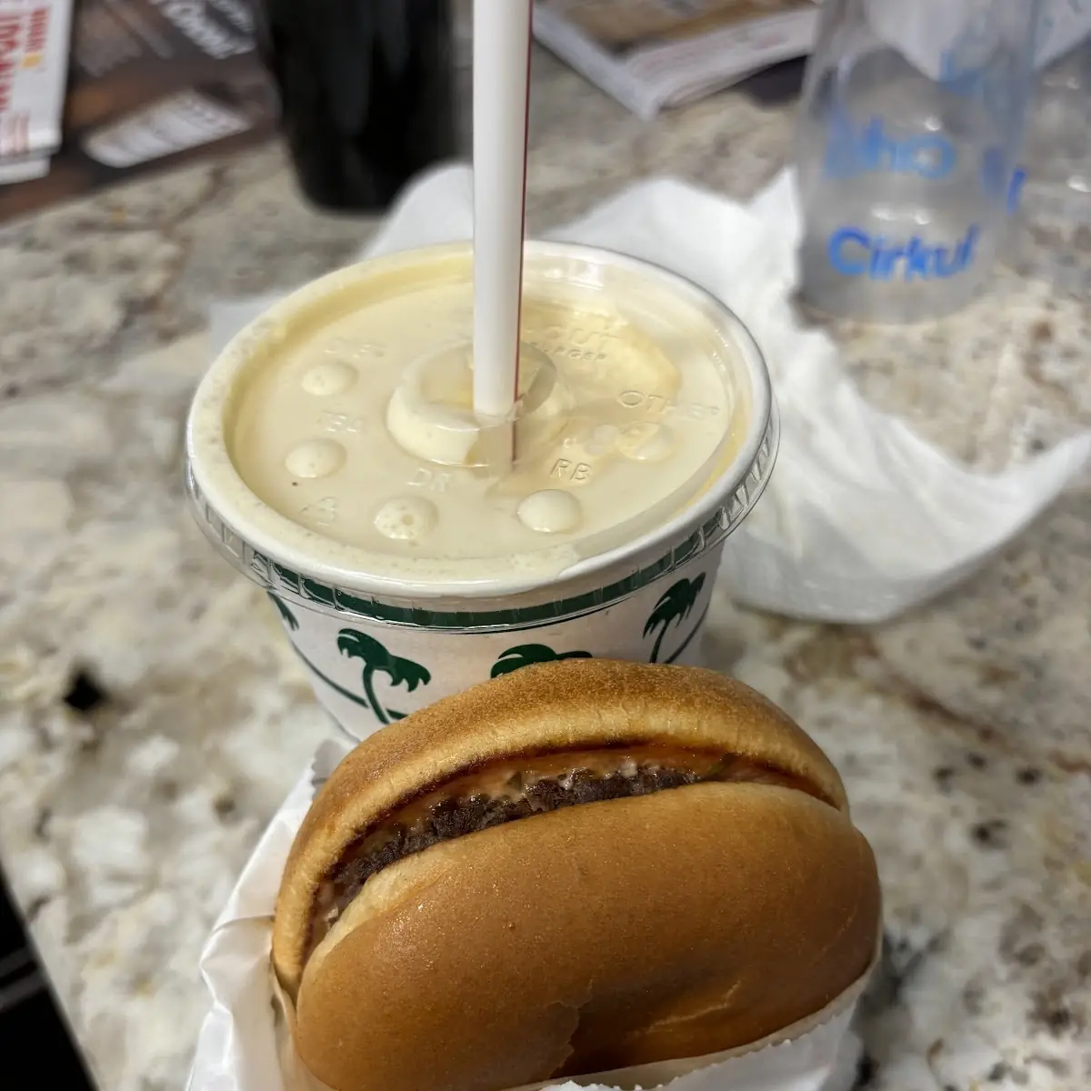 Hamburger & Vanilla Shake