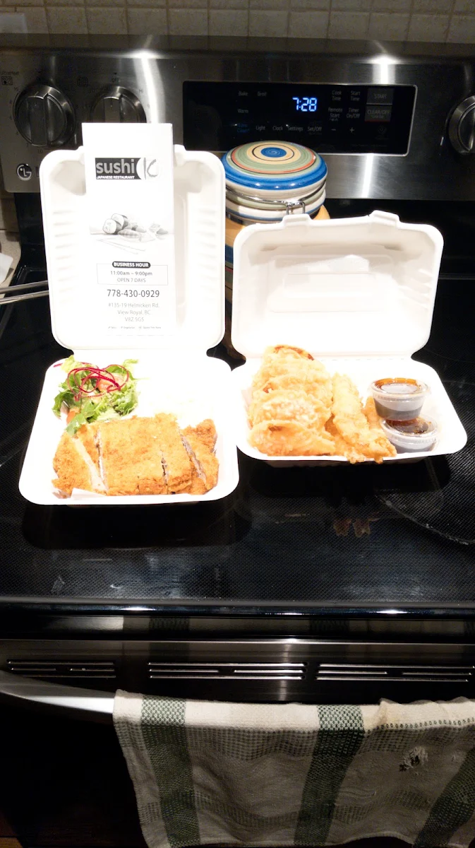 Chicken Katsu and Yam Shrimp Tempura, Sushi-K