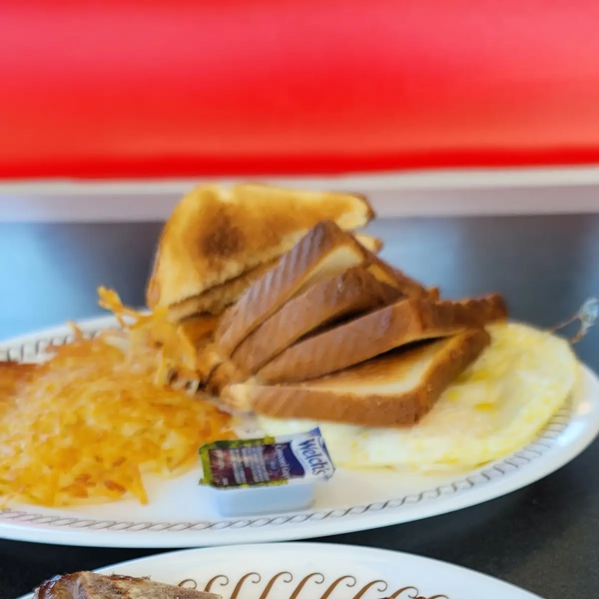 T Bone Steak Eggs and White Toast