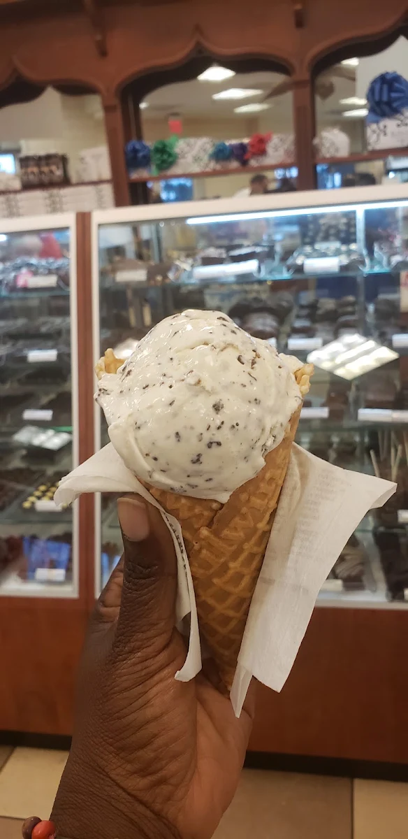 Roasted Coconut Ice Cream in Waffle Cone