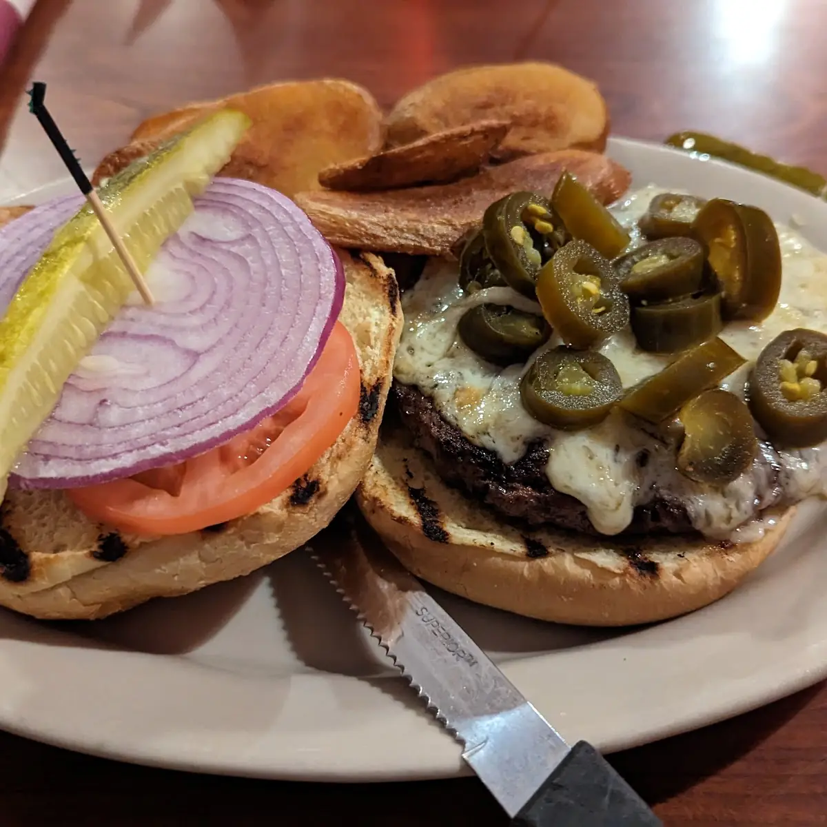 Cheeseburger with Jalapeno Peppers