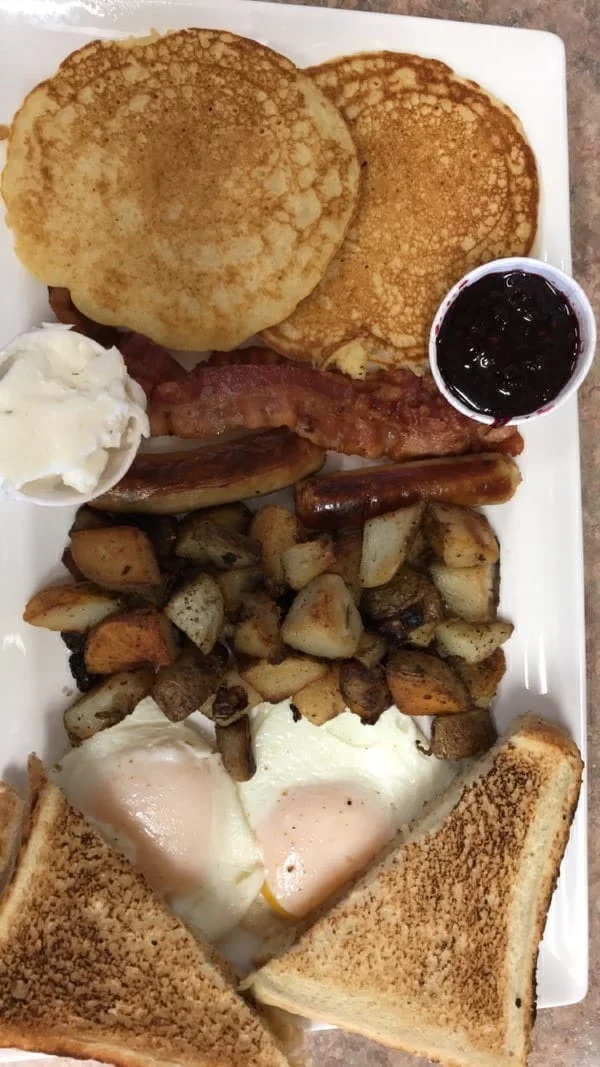 Toast & Two Pancakes