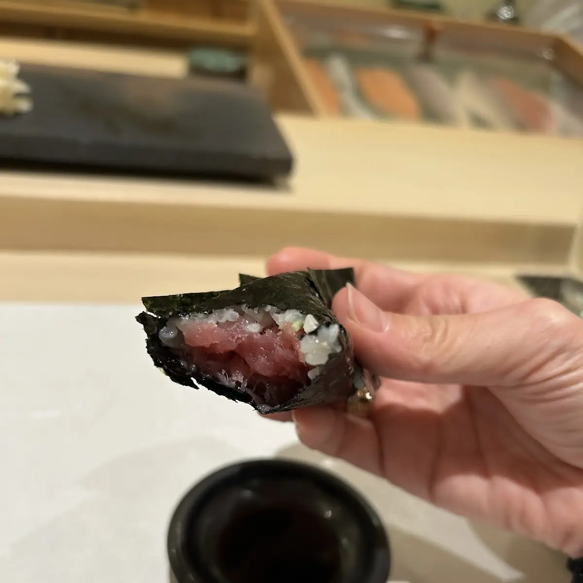 Hand Roll with Tuna and Rice