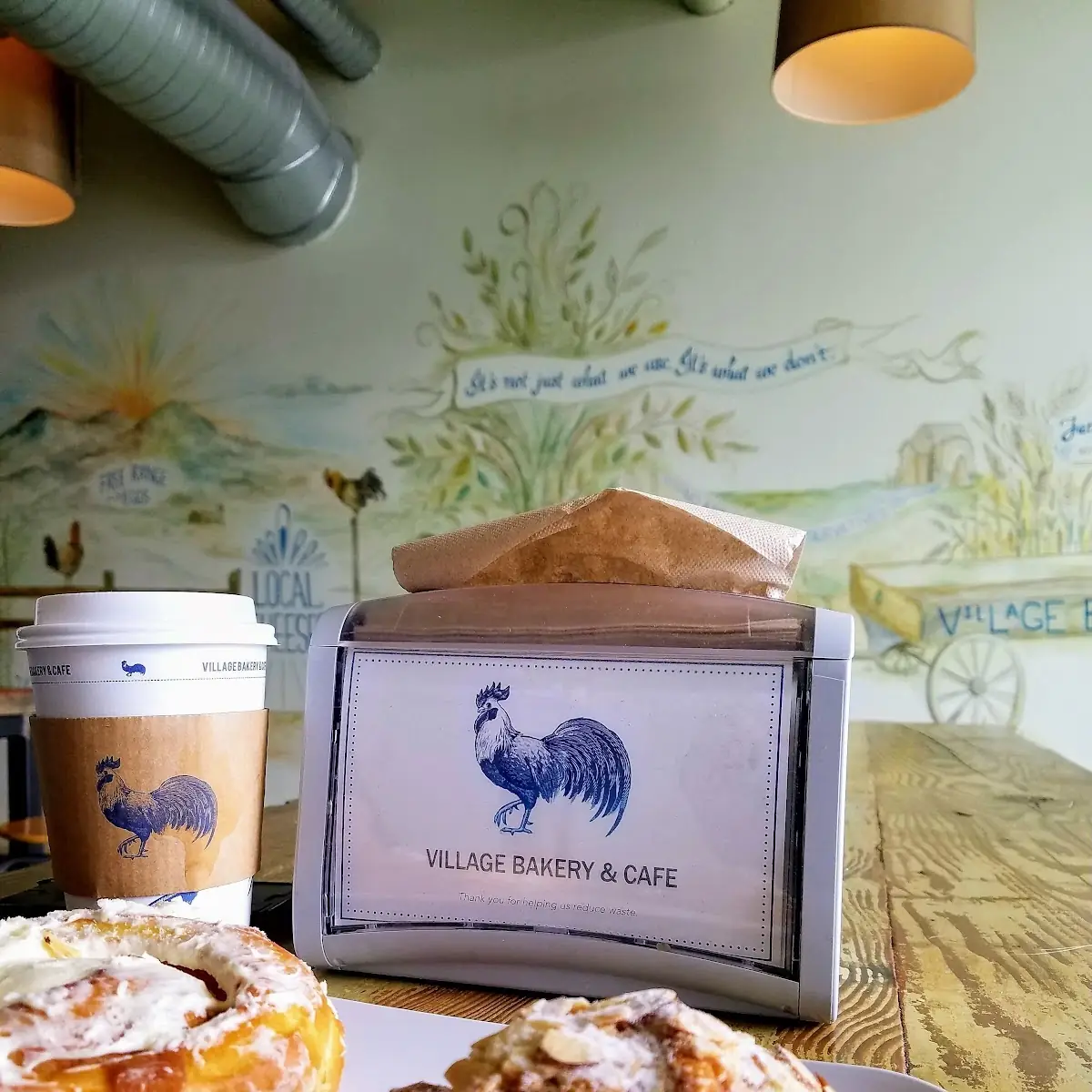 Almond Croissant and Cinnamon Roll