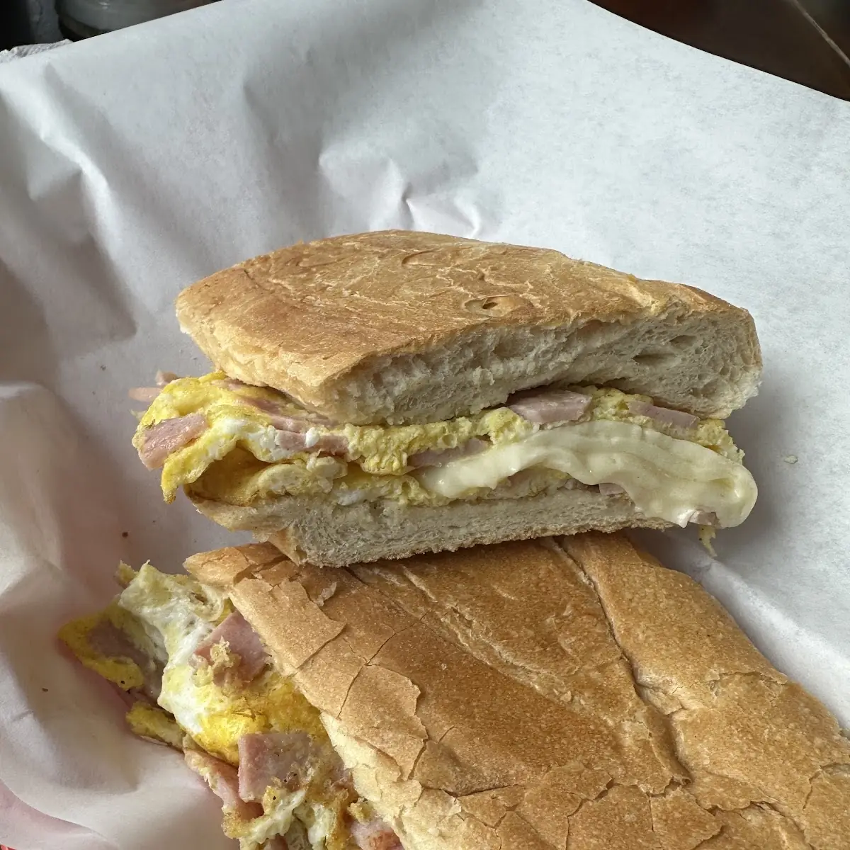 Ham Egg and Cheese Sandwich
