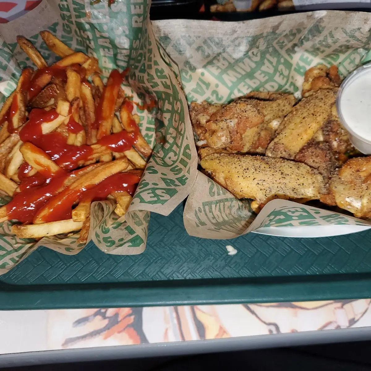 Lemon Pepper Wings and Fries Combo